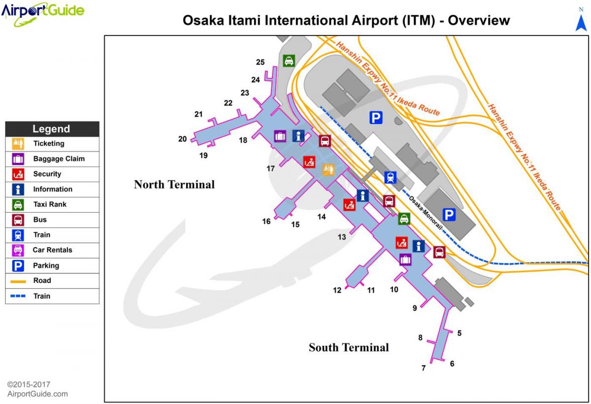Terminalplan des Flughafens Kyoto